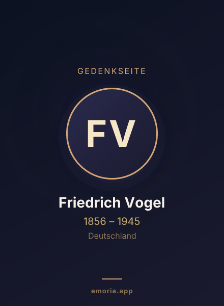 Gedenkportrait von Friedrich Vogel