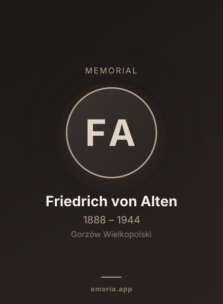Memorial portrait of Friedrich von Alten