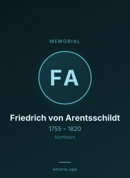 Memorial portrait of Friedrich von Arentsschildt