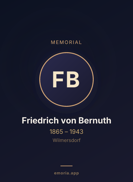 Memorial portrait of Friedrich von Bernuth