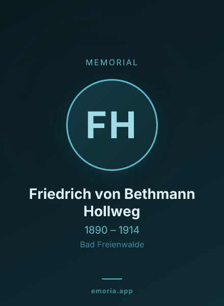 Memorial portrait of Friedrich von Bethmann Hollweg
