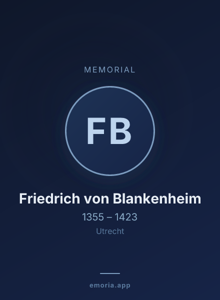 Memorial portrait of Friedrich von Blankenheim