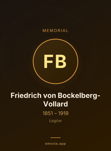 Memorial portrait of Friedrich von Bockelberg-Vollard
