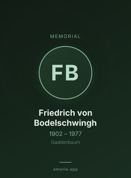 Memorial portrait of Friedrich von Bodelschwingh
