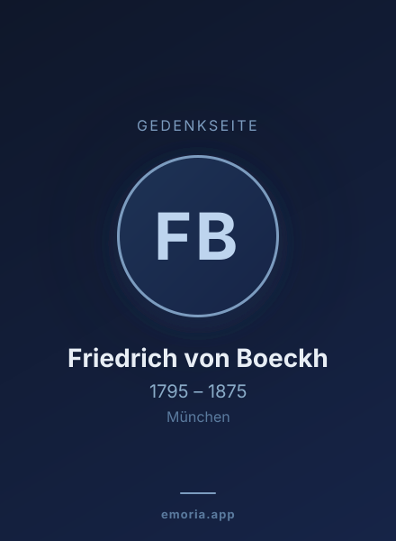 Gedenkportrait von Friedrich von Boeckh