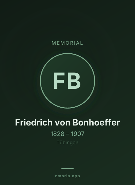 Memorial portrait of Friedrich von Bonhoeffer