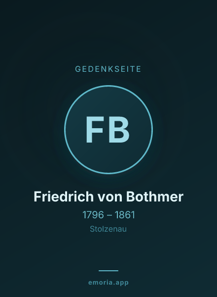 Gedenkportrait von Friedrich von Bothmer