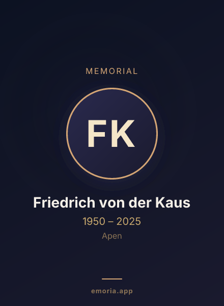 Memorial portrait of Friedrich von der Kaus