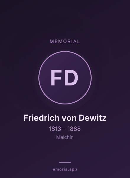 Memorial portrait of Friedrich von Dewitz
