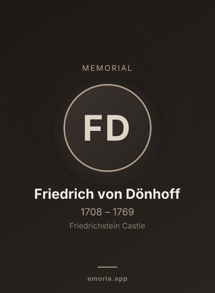 Memorial portrait of Friedrich von Dönhoff