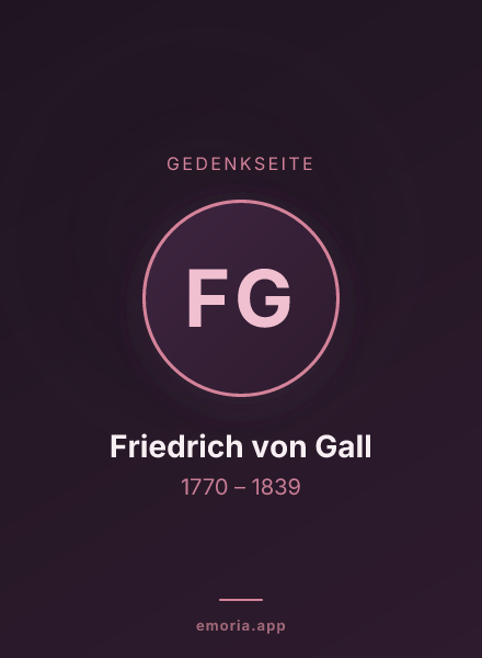 Gedenkportrait von Friedrich von Gall