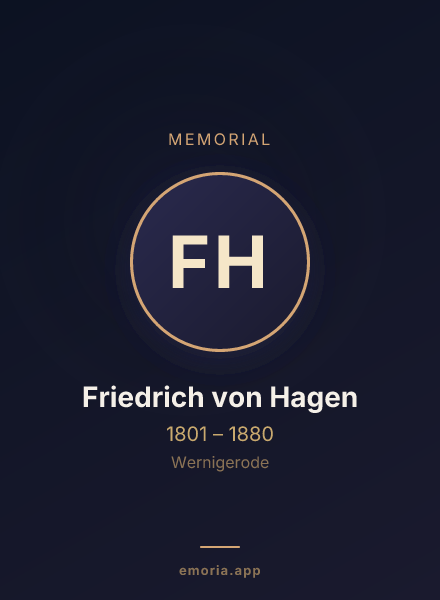 Memorial portrait of Friedrich von Hagen