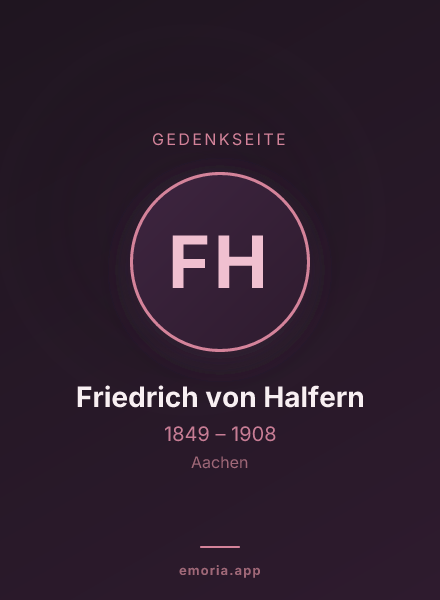 Gedenkportrait von Friedrich von Halfern