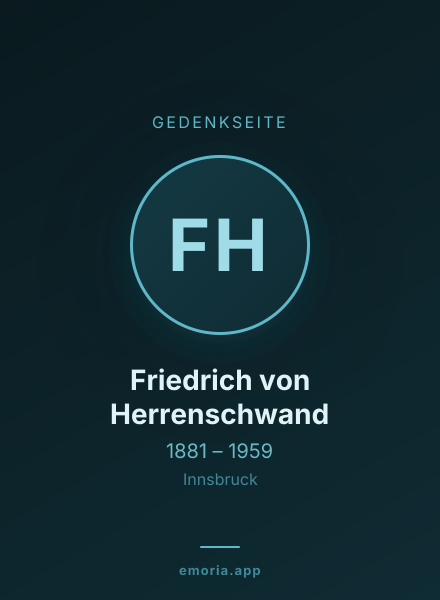 Gedenkportrait von Friedrich von Herrenschwand
