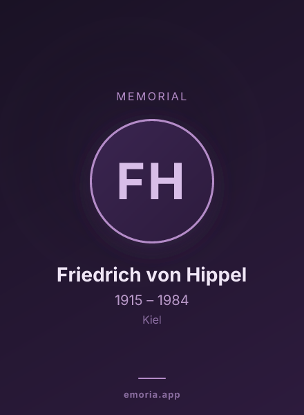 Memorial portrait of Friedrich von Hippel