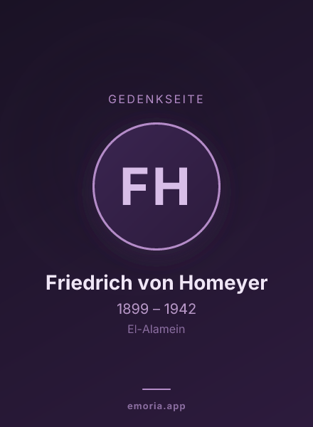 Gedenkportrait von Friedrich von Homeyer