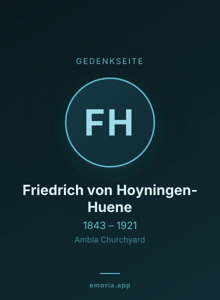 Gedenkportrait von Friedrich von Hoyningen-Huene