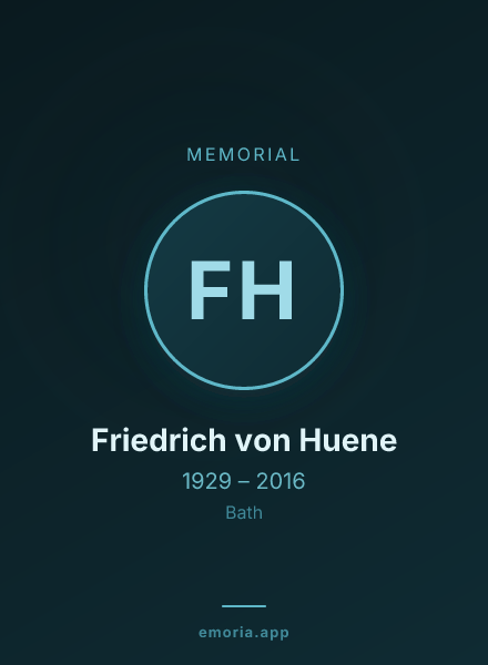 Memorial portrait of Friedrich von Huene