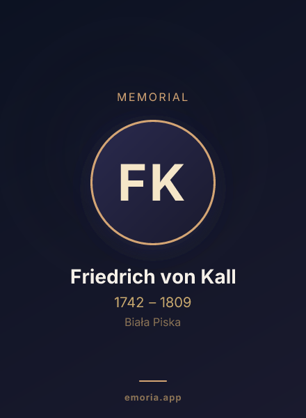 Memorial portrait of Friedrich von Kall