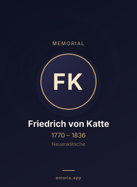 Memorial portrait of Friedrich von Katte