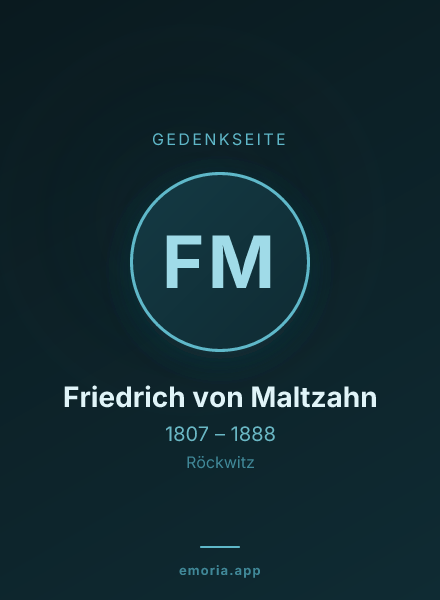 Gedenkportrait von Friedrich von Maltzahn
