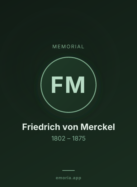 Memorial portrait of Friedrich von Merckel