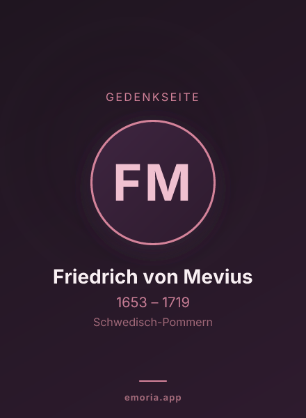 Gedenkportrait von Friedrich von Mevius