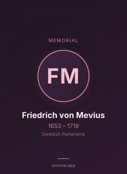 Memorial portrait of Friedrich von Mevius