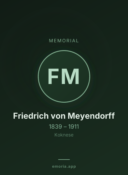 Memorial portrait of Friedrich von Meyendorff