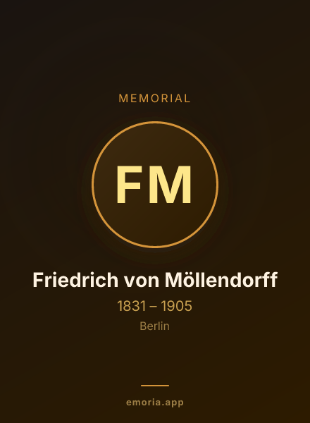 Memorial portrait of Friedrich von Möllendorff