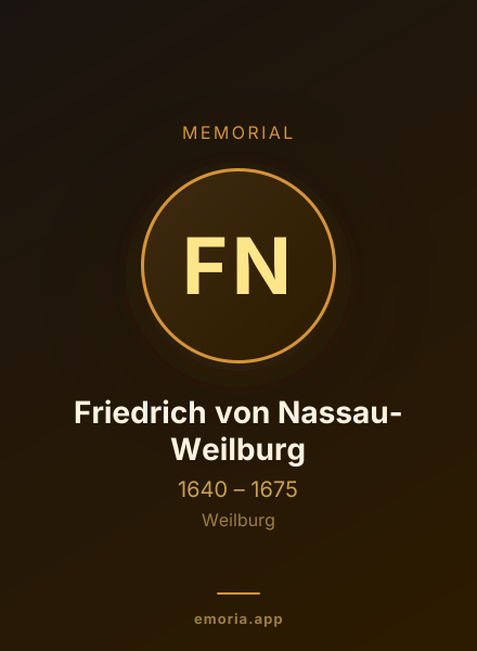 Memorial portrait of Friedrich von Nassau-Weilburg