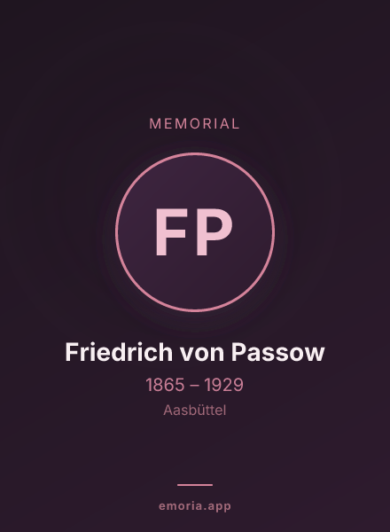 Memorial portrait of Friedrich von Passow