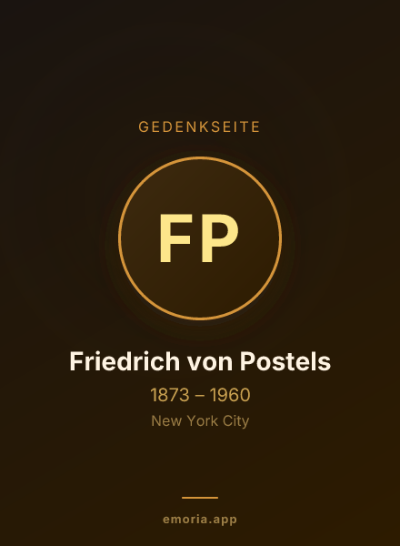 Gedenkportrait von Friedrich von Postels