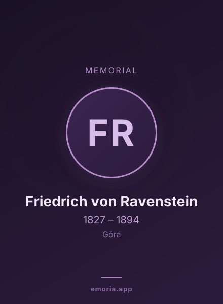 Memorial portrait of Friedrich von Ravenstein