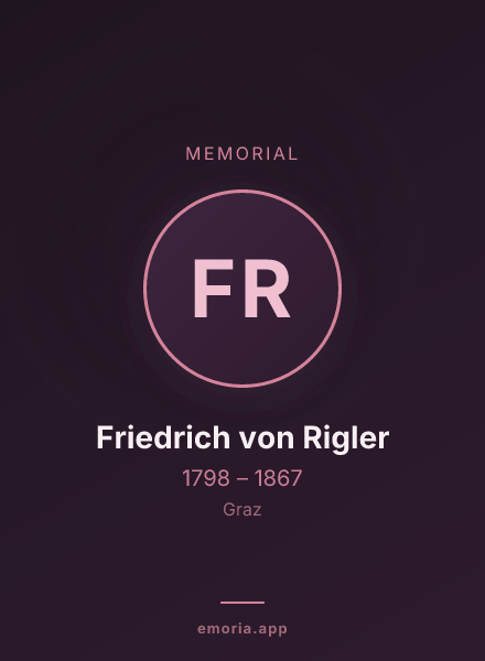 Memorial portrait of Friedrich von Rigler