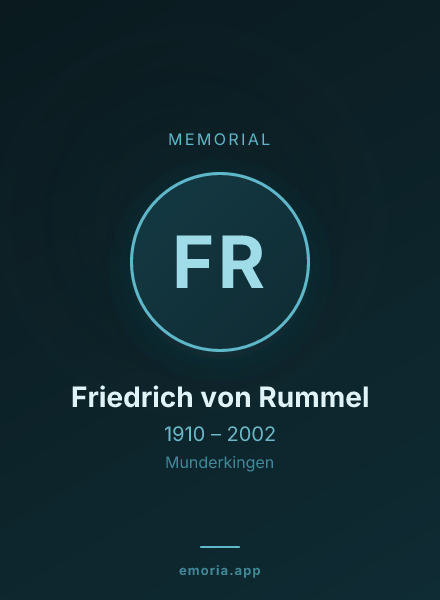 Memorial portrait of Friedrich von Rummel