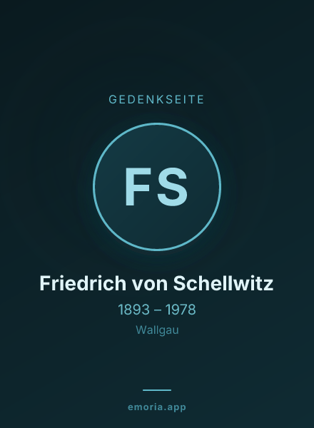 Gedenkportrait von Friedrich von Schellwitz