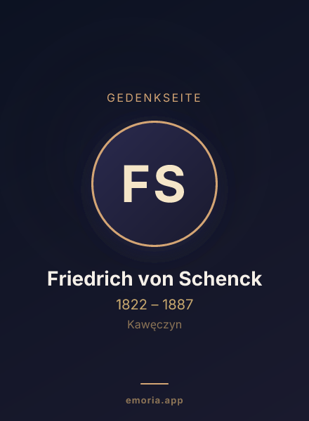 Gedenkportrait von Friedrich von Schenck