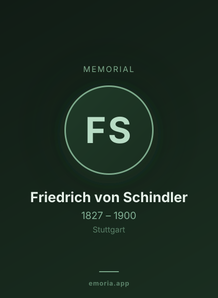 Memorial portrait of Friedrich von Schindler