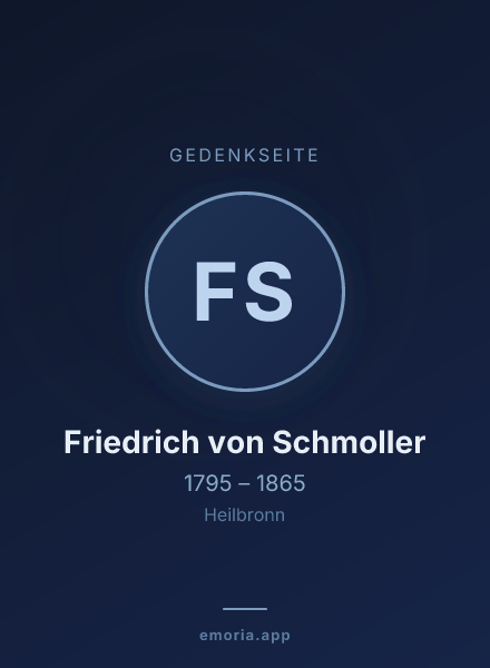 Gedenkportrait von Friedrich von Schmoller