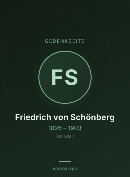 Gedenkportrait von Friedrich von Schönberg