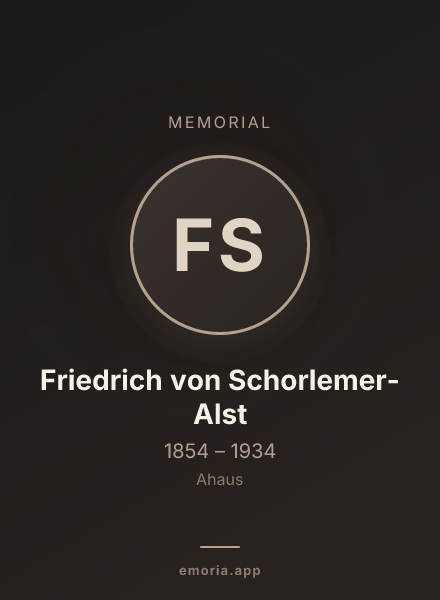 Memorial portrait of Friedrich von Schorlemer-Alst