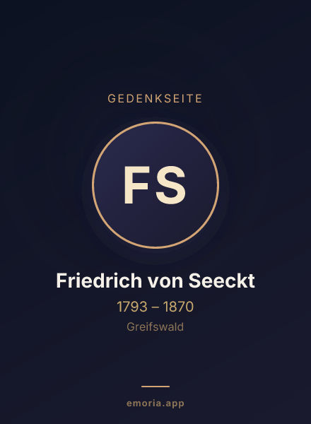 Gedenkportrait von Friedrich von Seeckt