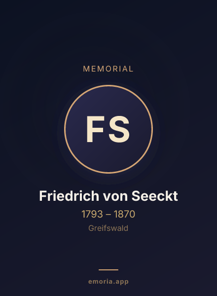 Memorial portrait of Friedrich von Seeckt
