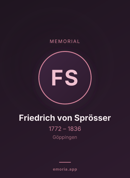 Memorial portrait of Friedrich von Sprösser