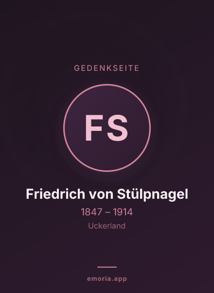 Gedenkportrait von Friedrich von Stülpnagel