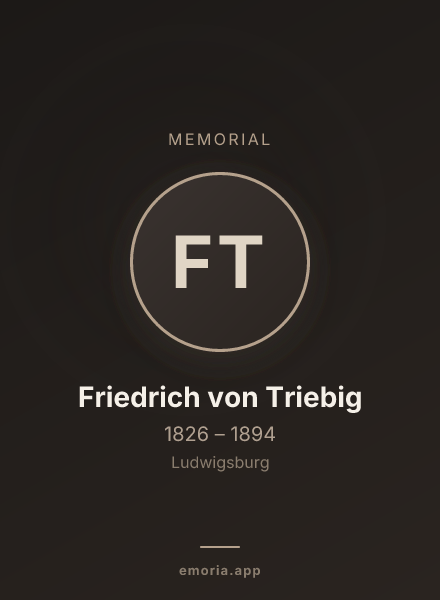 Memorial portrait of Friedrich von Triebig