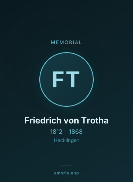 Memorial portrait of Friedrich von Trotha