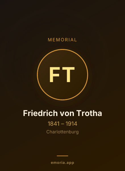 Memorial portrait of Friedrich von Trotha
