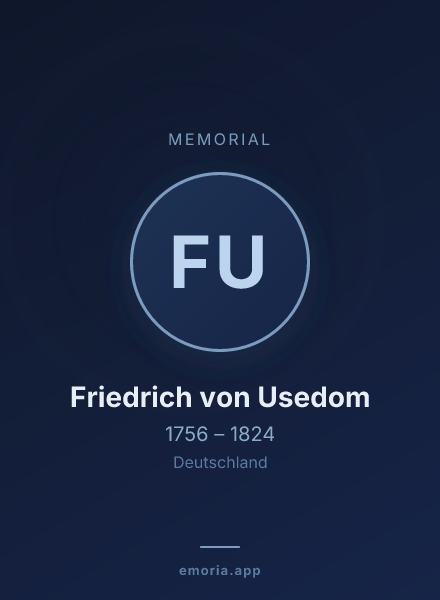 Memorial portrait of Friedrich von Usedom